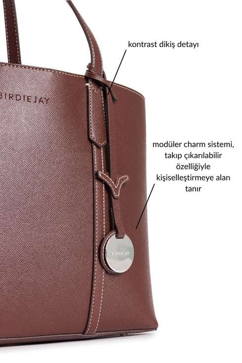 BIRDIEBAG KAHVERENGİ TOTE BAG - Çantalar - Birdiejay